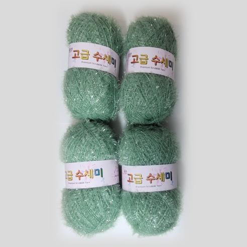 울클럽 별꽃수세미 만들기 DIY 고급수세미실 80g 4볼세트 (총 320g), 162그린티민트, 1개