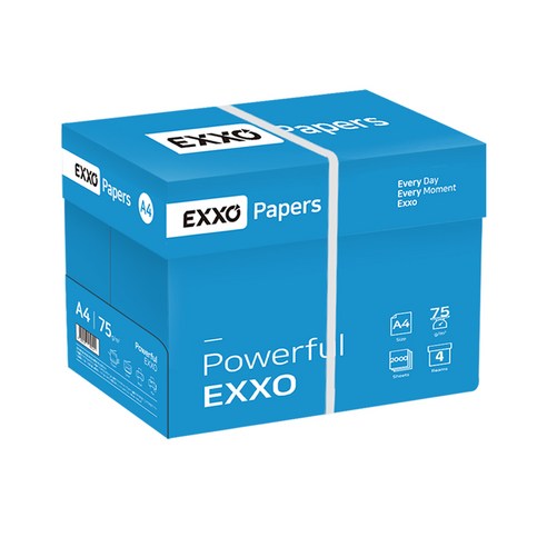 엑소(EXXO) A4 복사용지(A4용지) 75g 2BOX(5000매), 5000개