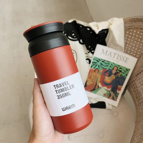 스테인레스 스틸 보온컵 남자와 여자의 물 컵 필터 컵, 흰색, {"사이즈":"350ml"}
