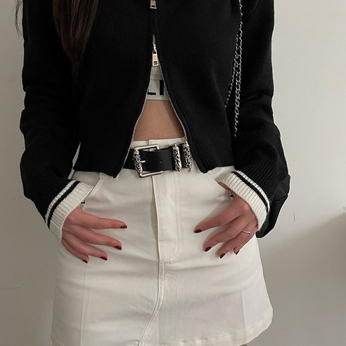 크군 캐주얼 여성용 복고풍 패션 벨트
