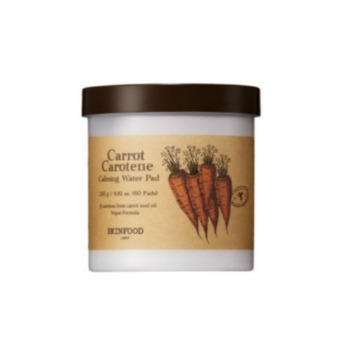 스킨푸드 캐롯 당근 카로틴 카밍 워터 패드 60매, 스킨푸드 당근패드 캐롯 카로틴 카밍 워터 패드 (60매
