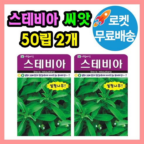 허브 스테비아 씨앗 (합 100립) 허브씨 종자, 2개