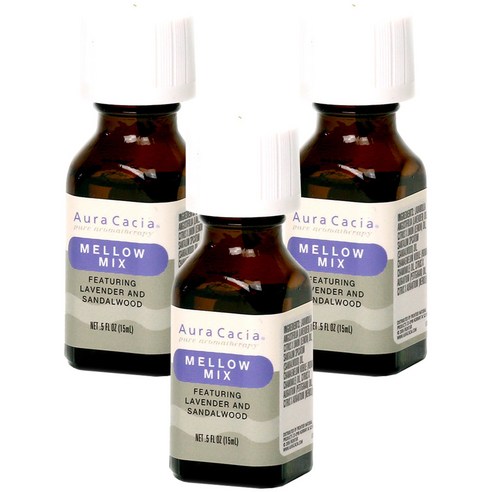 아우라카시아 퓨어 아로마테라피 맬로우 믹스 라벤더 앤 샌들우드, 15ml, 3개