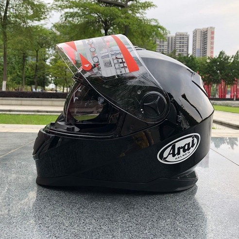 아라이헬멧 바이크 헬멧 오픈페이스, 3-퓨어 블랙 듀얼쉴드