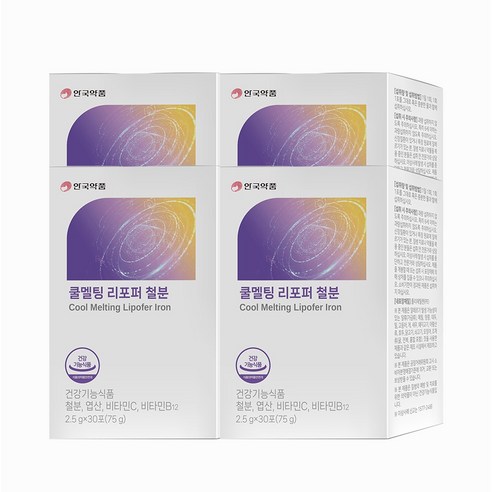 안국약품 쿨멜팅 리포퍼 철분, 4개, 30회분