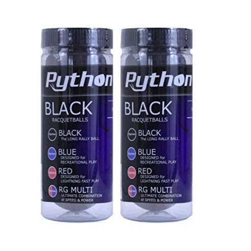 Python 3 Ball Can Black Racquetballs (Long Rally Ball!) (2- Python 3 볼 ...