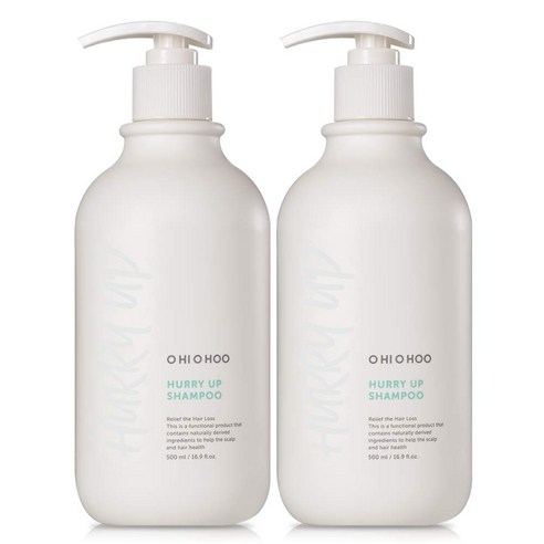 오하이오후 허리 업 탈모완화 샴푸 그리너리향, 500ml, 500ml x 2개