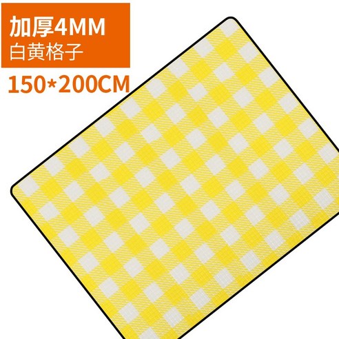 DFMWI.피크닉 매트.Picnic mat.--피크닉 매트 야외 캠핑 텐트 침침매트에 방수휴대용 비치 매트 야취평 방습매트, 옐로우4Mm1.5X2