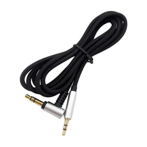 AKG Y45 헤드폰용 미니 조용한 컴포트 무산소 구리 헤드폰 케이블 오디오 와이어, 블랙, 직선, 47.24x1.18x0.78inch