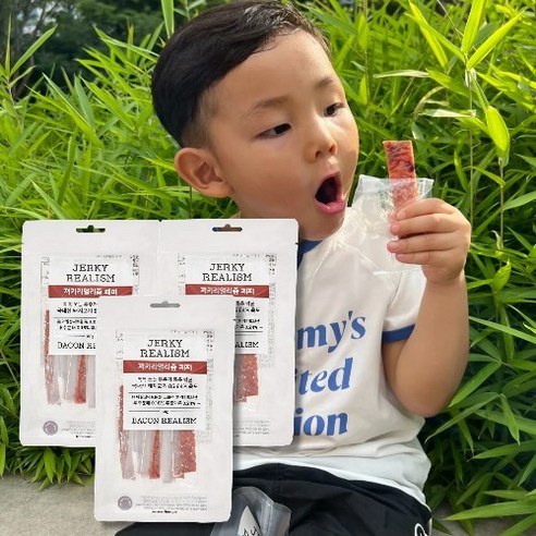 져키 리얼리즘 육포 무항생제 한돈 어린이 아기 육포 아이간식 50g, 3개, 페퍼