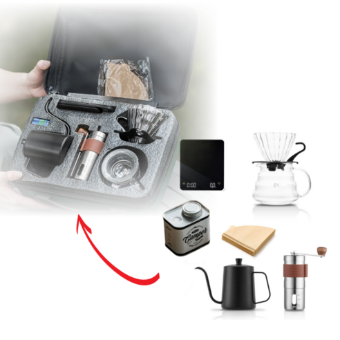 캠핑 애호가와 커피 애호가를 위한 궁극적인 커피 메이킹 솔루션: 핸드드립 올인원 세트