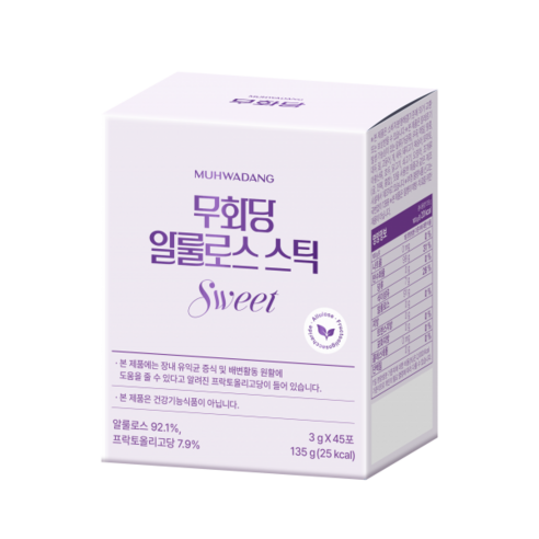 [무화당] 설탕대신 알룰로스 스틱 8box (3g x 360포), 135g, 8개