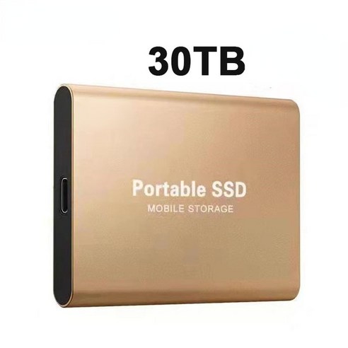 SSD 500GB 1TB 하드 드라이브 외장형 C 고속 USB3.1 2TB 4TB 8TB 스지 휴대용 디스크 노트북, 28 Golden 30TB, 한개옵션1