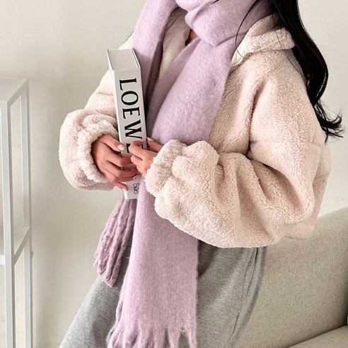 주디앤 폭닥 부들 파스텔 무지 컬러 빅사이즈 목도리