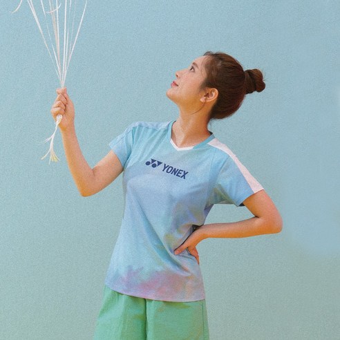 요넥스 221TS010F 배드민턴 여성 반팔 티셔츠 블루