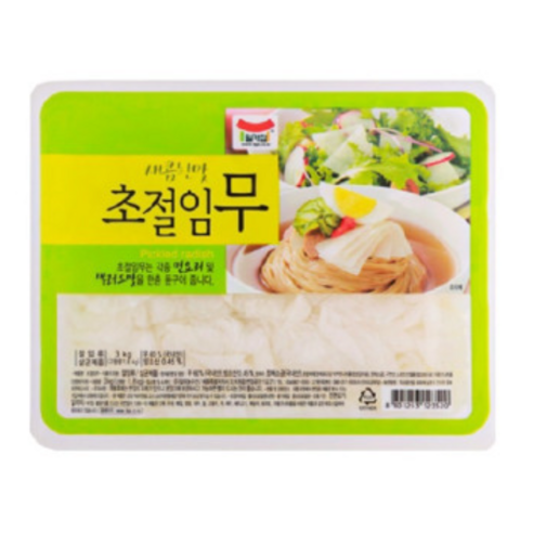 일미농수산 일가집 초절임무(냉면무 절임) 3kg 4팩 1박스, 4개 일가집쌈무