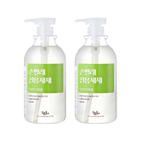 쑥소쿰 손빨래 전용세제 민감한의류용, 1L, 2개