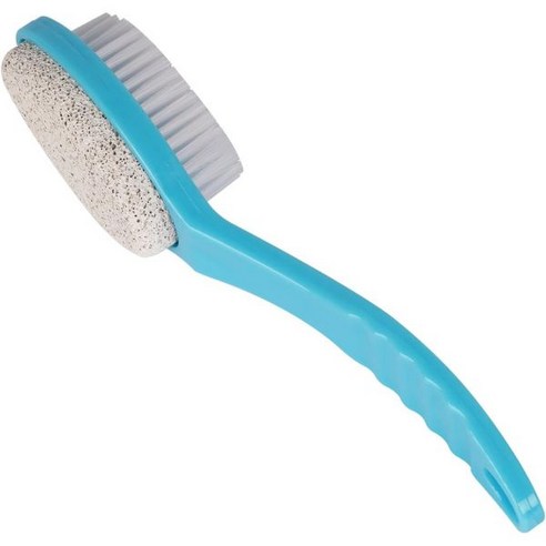 2 in 1 풋 브러시 푸마이스 각질 제거제 발 깊숙이 클렌징 블루, Blue