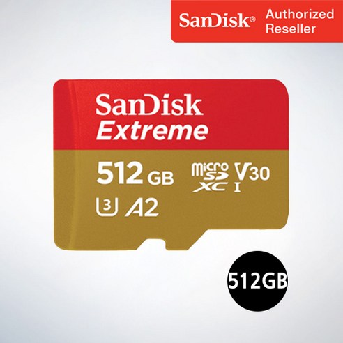 샌디스크 마이크로 SD카드 SDXC Extreme 익스트림 QXAV 512GB, 512기가