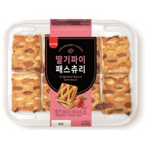 삼립 간식 빵 딸기파이 패스츄리 300g, 12개