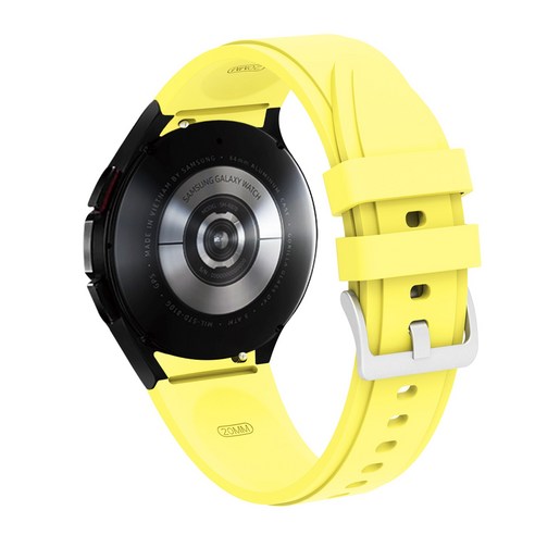 스트랩 삼성 갤럭시 시계 4 40mm 44mm smartwatch 실리콘 릿지 스포츠 correa 팔찌 갤럭시 시계 4 클래식 42mm 46mm 밴드, Yellow, watch 4 classic 46mm