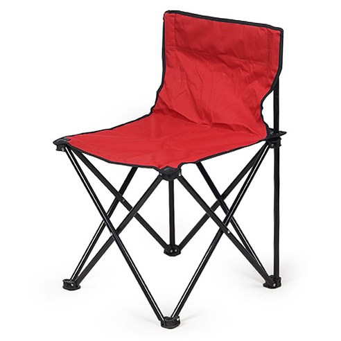 카시안 등받이 접이식 낚시의자 CN 아웃도어 휴대용 캠핑 야외 간이 의자, 1개, 대 (레드)