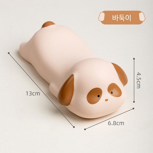 말랑애니멀즈 마우스 손목 받침대, 바둑이, 1개