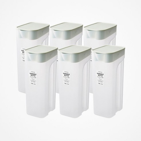 락앤락 한손에 착 물병 HPI817S6C 6p, 민트, 1400ml