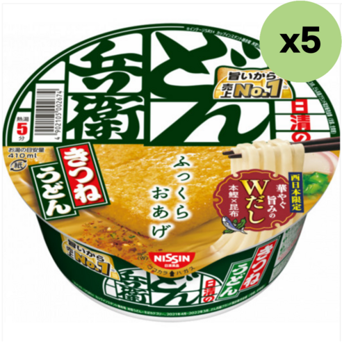 닛신 돈베이 키츠네 우동 동일본 한정, 96g, 12개