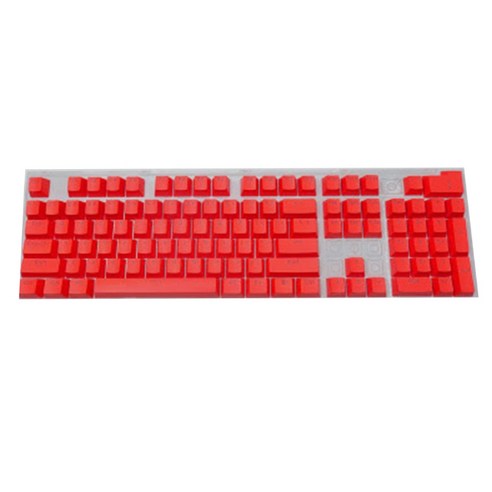 104PCS ABS 반투명 Keycap OEM 프로파일 백라이트 키 캡 기계 키보드 용, 빨간색