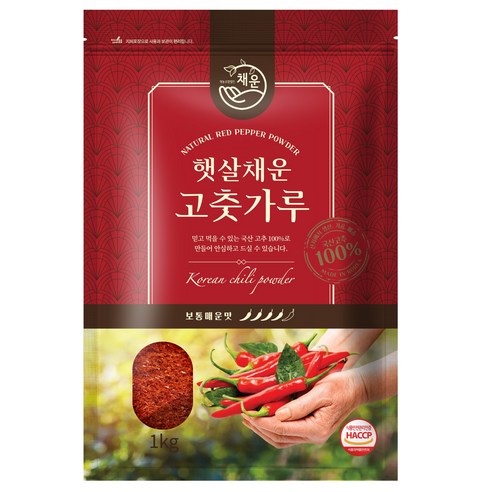 햇살채운 고춧가루 보통굵기 보통매운맛, 1kg, 1개