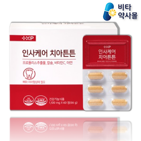 치아 형성 뼈 건강 에 좋은 코랄칼슘 프로폴리스 비타민C 아연 영양제, 1박스, 60정