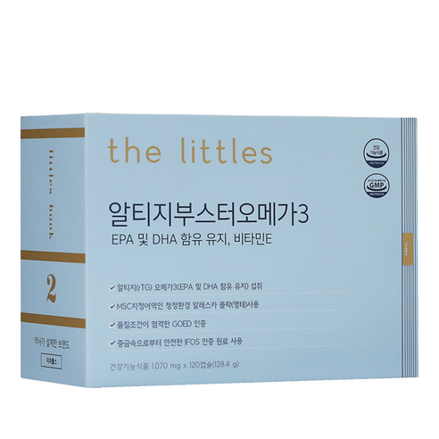 더리틀스 알티지부스터 EPA DHA 알티지 오메가3 rTG, 120캡슐, 1개