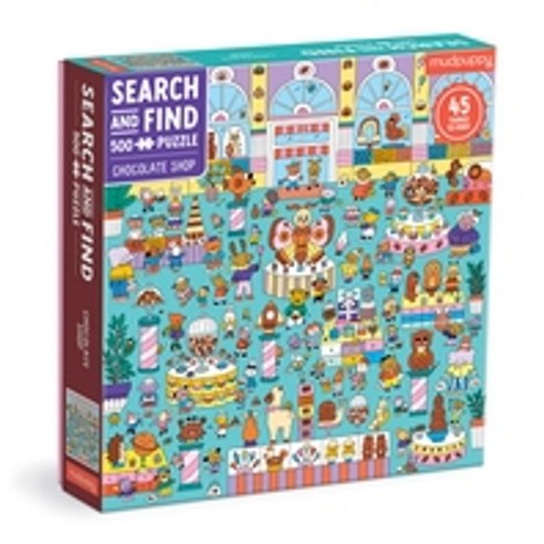 Chocolate Shop 500 Piece Search and Find Family Puzzle, Chocolate Shop 500 Piece Sea.., Galison Mudpuppy(저),Galison.., Galison