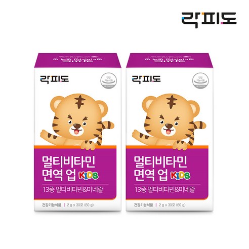 락피도 멀티비타민 면역 업 30p, 60g, 2개