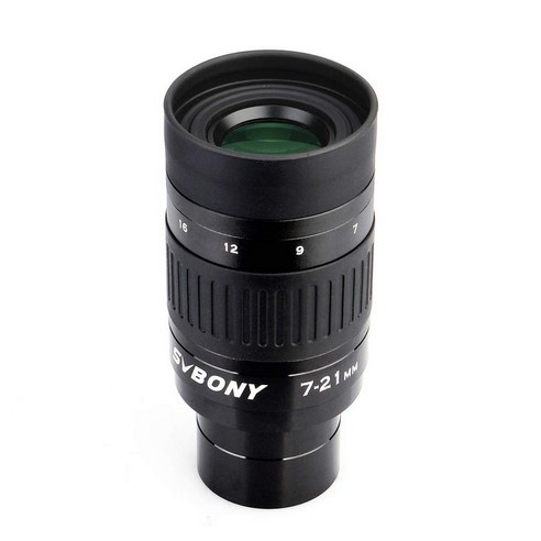SVBONY SV135 줌 접안 렌즈 1.25"줌 아이피스 초점 거리 7~21mm FMC 망원경용 액세서리 조작성이 좋다 천체 관측 관찰회