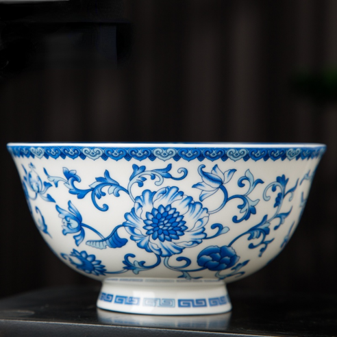 Jingdezhen-에나멜 세라믹 그릇 궁전 럭셔리 본 차이나 국수 그릇 중국 스타일 샐러드 그릇 세라믹 식기 선물, 1_4.5 inch, 1_4.5 inch, 1_4.5 inch
