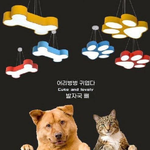 강아지 발자국 조명으로 애견샵과 동물병원에 따뜻함과 특별함을 더하세요.
