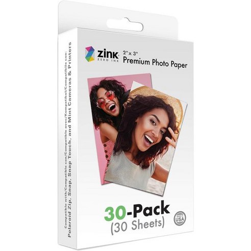 Zink 2x3 프리미엄 즉석 사진 용지20팩 폴라로이드 스냅 터치 Zip 및 Mint 카메라 프린터와 호환 가능, 20 Pack_Zink Paper