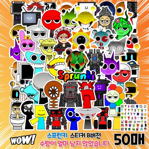 [BEST] 애니메이션 캐릭터 스티커 노트북 여행가방 소품, 1개, 스프런키 B버전