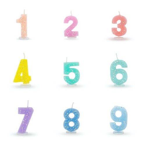 그란데 글리터 빅숫자초 (0~9), 숫자6, 2개