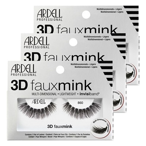 아델 프로페셔널 3D 포밍크 다차원 경량 속눈썹 1쌍, 3개, 860