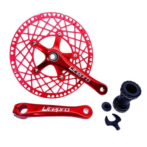 Xzante Litepro 자전거 스파이더 웹 스프로킷 130BCD 58T 접이식 BMX 크랭크 기어 액세서리 레드