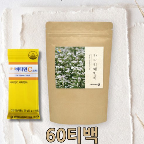 쓴메밀차 매밀차 카페인없는차 타타리메밀 흑메밀차 타타리메밀차 타타리, 1개, 1.2g, 100개입 국산볶은메밀