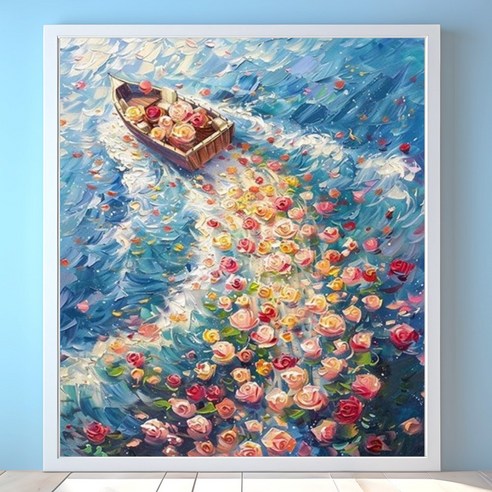 슈슈보석십자수 즐거운 취미 중형 40X50 패브릭형, 장미, 1개