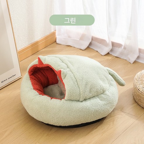 강아지 고양이 워머 쿠션 펫 쿠션 쿠션하우스, 그린