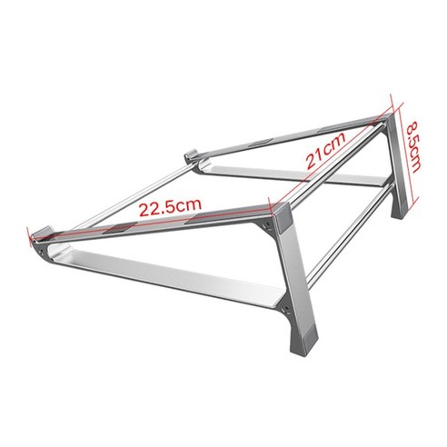 크리에이트 노트북거치대 알루미늄 각도조절 접이식거치대 노트북스탠드휴대용 노트북 홀더 스탠드 기본 알, 02 은