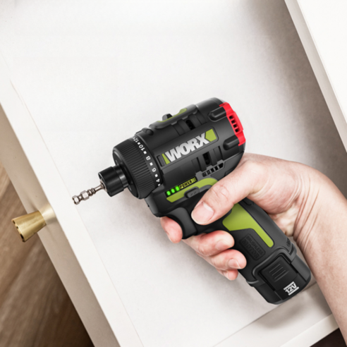 웍스 WORX WU129 컴팩트 12V 충전 드릴 드라이버 2.0Ah 배터리2개, 1개