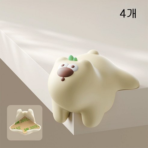 뉴프렐류드 모서리 보호 쿠션, 동동베어, 4개