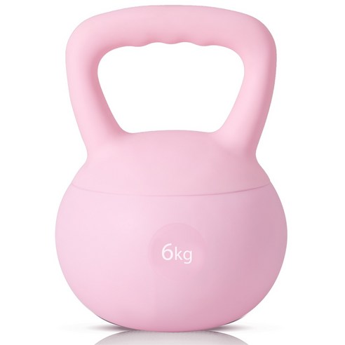 말랑말랑 소프트 PVC 케틀벨 아령, 1개, 6kg, pink